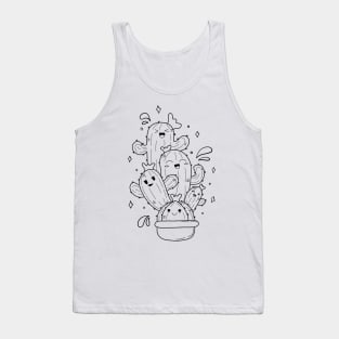 Doodle cactus plant Tank Top